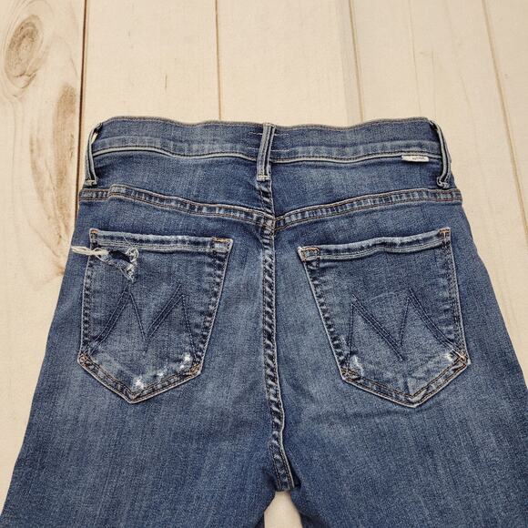 Mother the Insider crop step hem jeans chew fray dancing on coals distressed - Picture 11 of 11